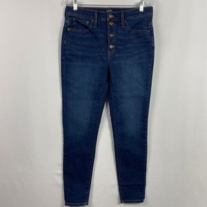 J Crew Jeans Womens 10”  High Rise Skinny 30 x 26 Button Fly